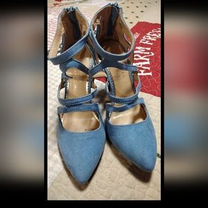 Blue High Heels
